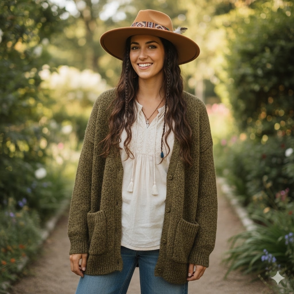 COS Alpaca & Wool Blend Cardigan Size M
